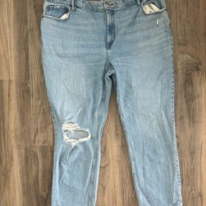 Abercrombie and fitch Curve Love Ultra High Rise 90s Straight Jean